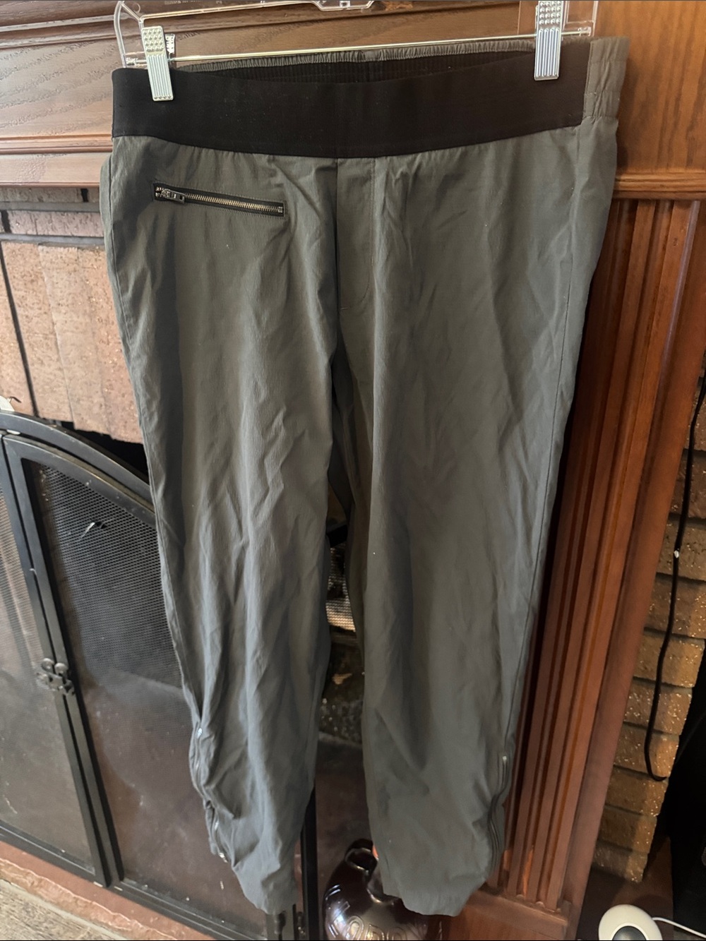 Athleta Gray Jogger Pants with Black Waistband